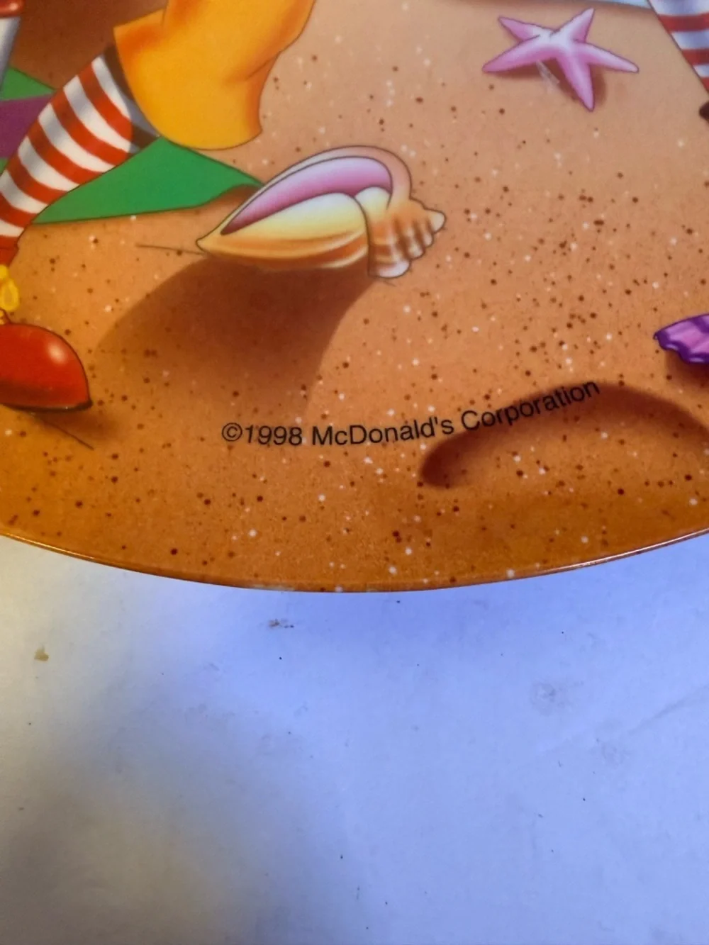 1998 MCDONALD'S COLLECTOR PLATE  Ronald Beach Summer Grimace Hamburgler A+ Cond